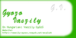 gyozo vaszily business card